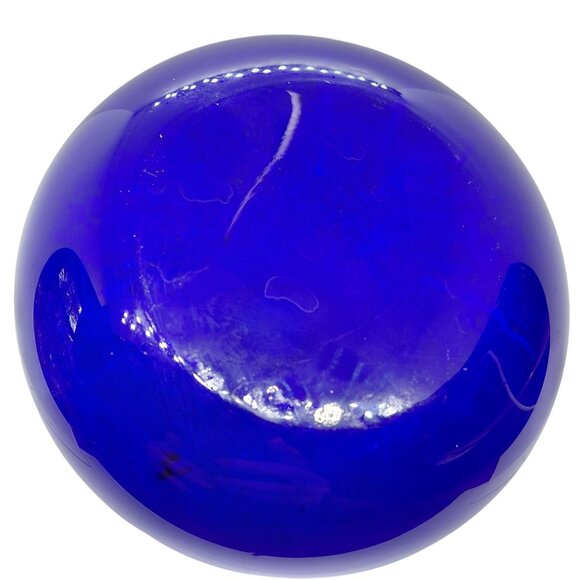 Vintage handmade blown glass vase cobalt blue - Picture 4 of 5